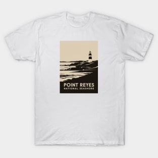 Point Reyes National Seashore Retro Travel Poster T-Shirt